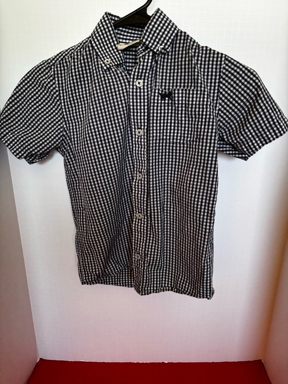 Jack Thomas shortSleeve Button-Down Classic black and white gingham short